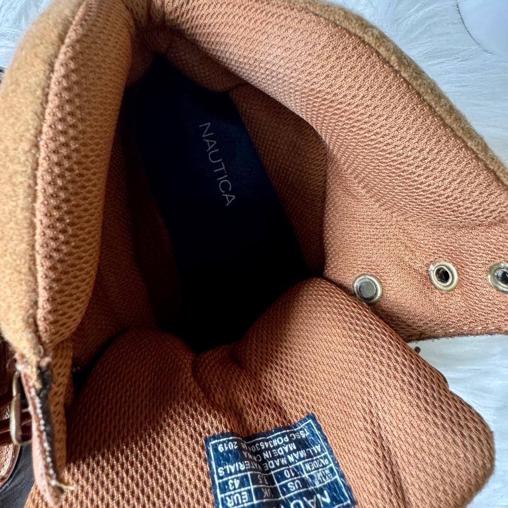 Nautica Waterproof Insulated Duck Lace-Up Brown Cold Weather Snow Boots Size 10 - Picture 4 of 14